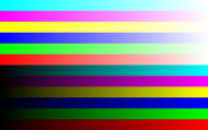 無段階のカラーグラデーション（1920×1200ドット）