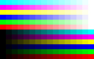 16段階のカラーグラデーション（1280×800ドット）