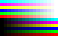 16段階のカラーグラデーション（1920×1200ドット）