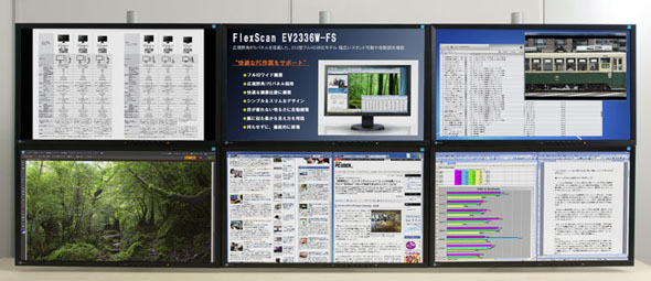 フルHDの6画面があれば一度に全部表示