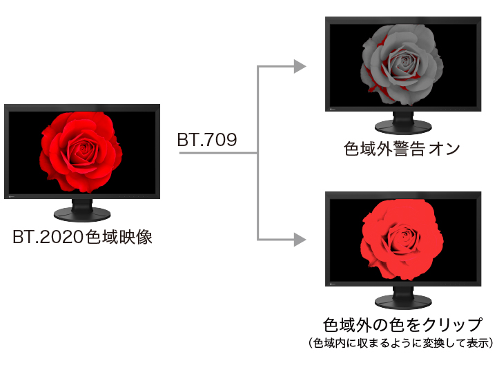 BT.709色域外警告機能