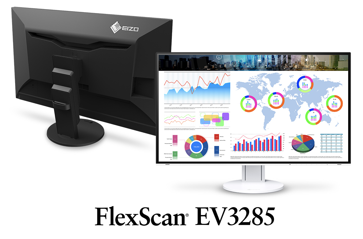 EIZO FlexScan EV3285-BK 4辺フレームレス・フルフラット 31.5型4Kモデル:博多・福岡・九州近辺でPCをパーツ買うならツクモ博多店！