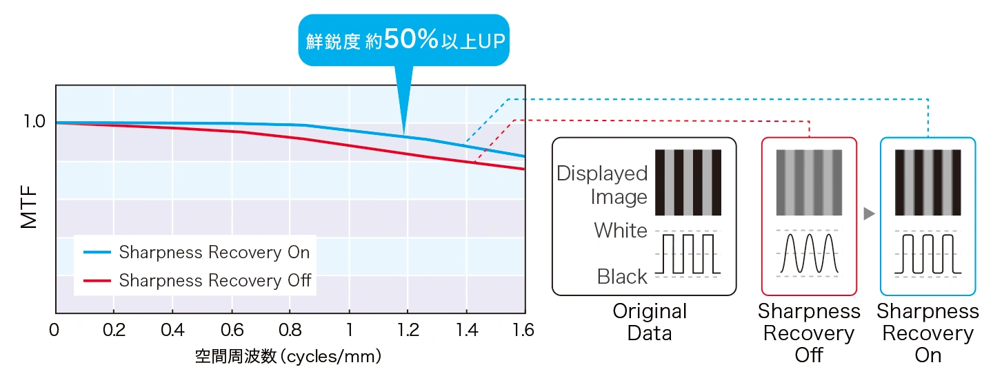 モノクロとカラーをハイブリッド表示